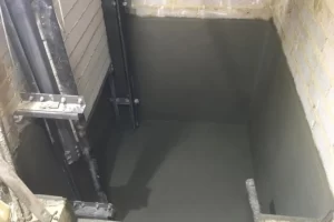 آب بندی چاله آسانسور با بتن آب بند